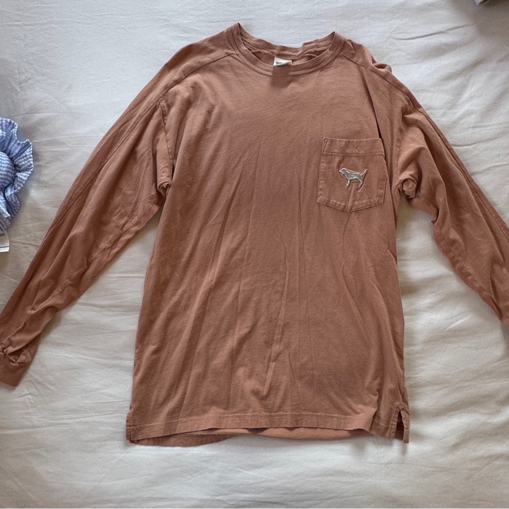 Pink VS Tan Long Sleeve Shirt